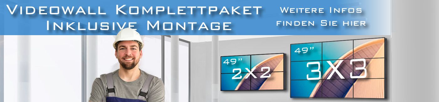 Videowall Komplettpaket mit Montageservice