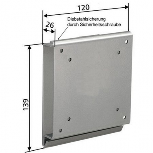 MM030 TV Wandhalterung mit Diebstahlschutz fuer 10-30 Zoll