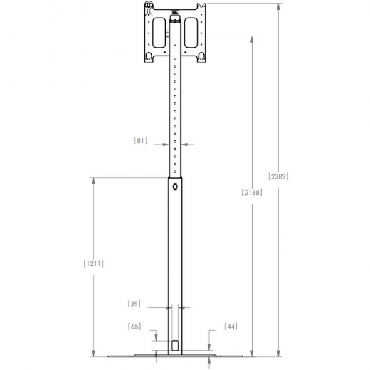 65 Zoll Display inkl. Standfuss und Transportkoffer