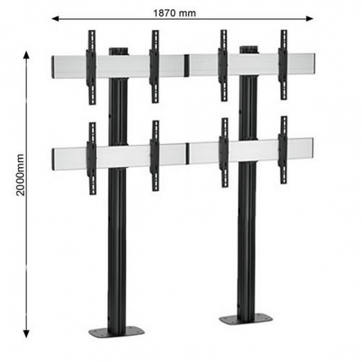 Videowall Halterung bis 2x2 46-48 Zoll fuer feste Montage