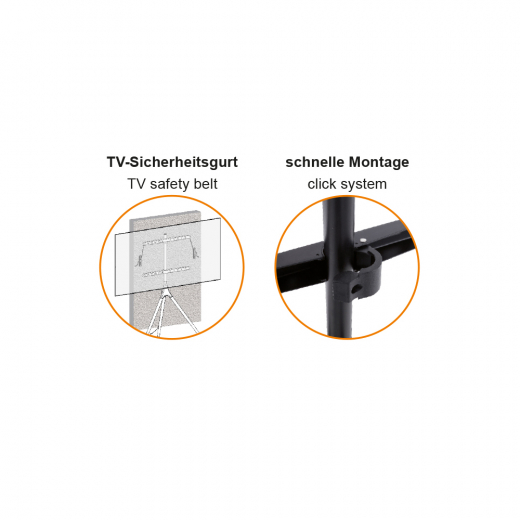 TV Standfuß von 32 bis 75 Zoll Nussbaum Drehbar Höhenverstellbar Display Bodenständer
