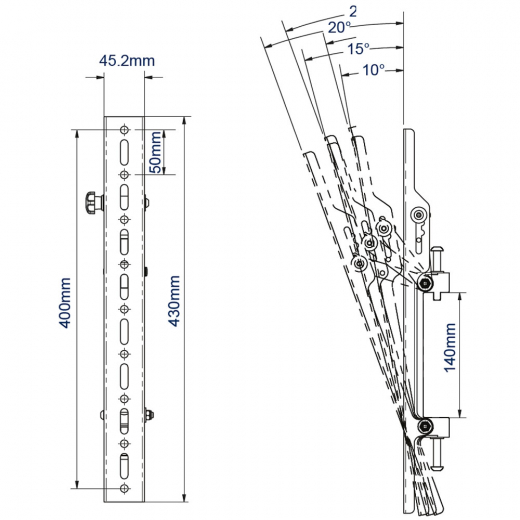 Menue Board Halterung bis 65 Zoll LED Displays