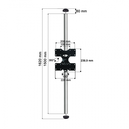 DBS55-150 LED TV Schaufensterhalterung für Displays bis 55 Zoll