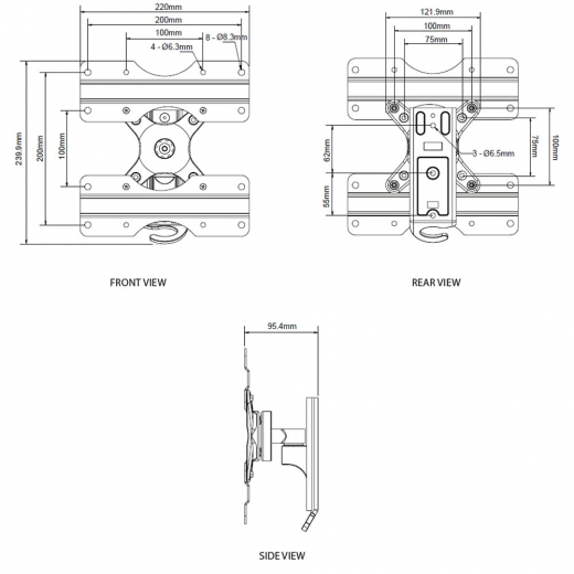 MM502 LCD TV Halterung für Displays bis 42 Zoll