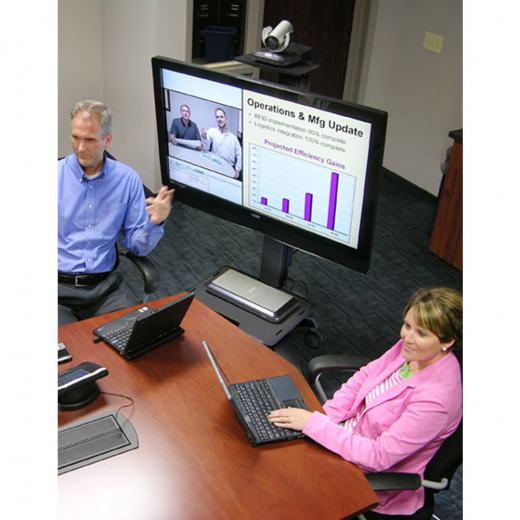 Hoehenverstellbarer Media Rollwagen