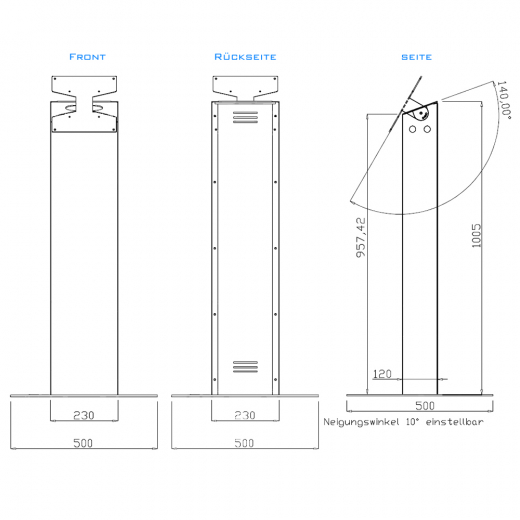 LCD LED TV Pult Standfuss MS200 fuer Displays bis 43 Zoll