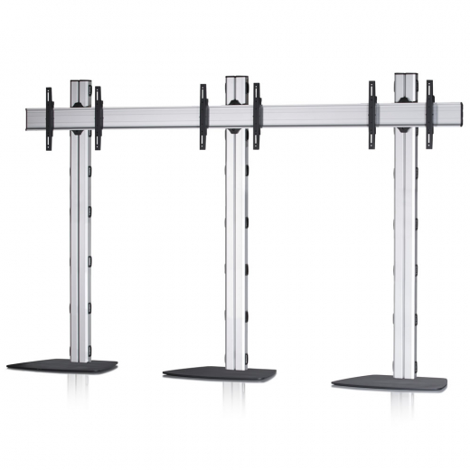 1x3 Videowall Standfuss fuer Monitore von 42-55 Zoll