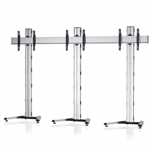 1x3 Videowall Standfuss fuer Monitore von 42-55 Zoll