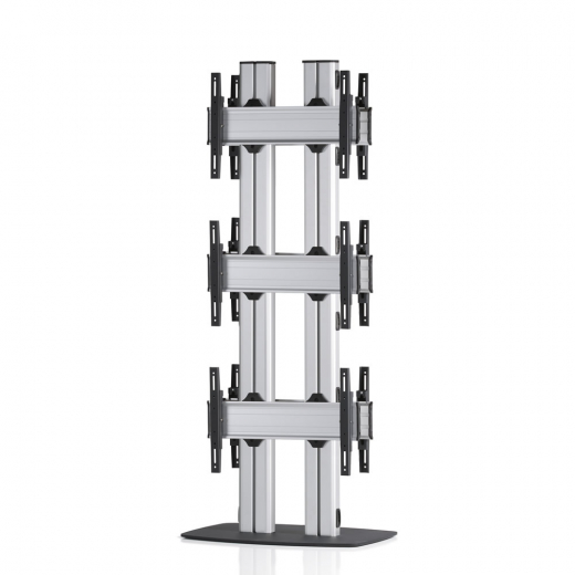 3x1-E Ruecken-an-Ruecken Videowall Standfuss 42-55 Zoll