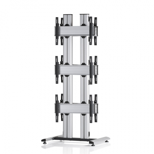 3x1-E Ruecken-an-Ruecken Videowall Standfuss 42-55 Zoll