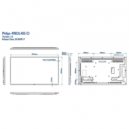 Philips 49BDL4051D/00 Public Info Display 49 Zoll (123,20 cm)