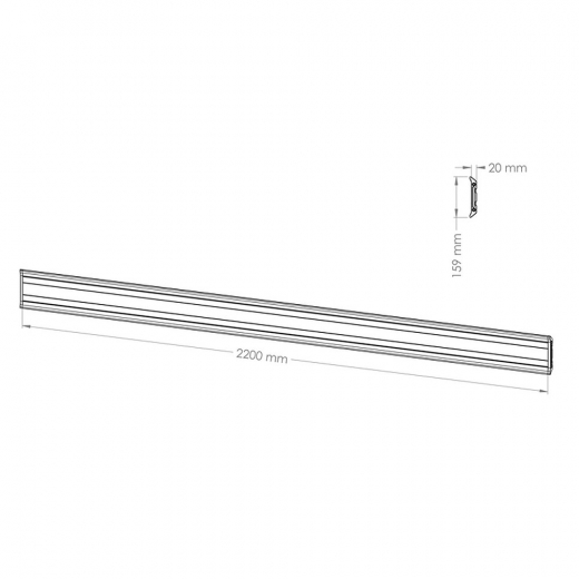 Adapterleiste 220 cm