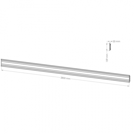 Adapterleiste 285 cm