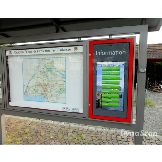 DynaScan DS323LT4 32 Zoll High Brightness Schaufenster Monitor mit 2500 Nits, robust, Android 11 Media Player und WLAN