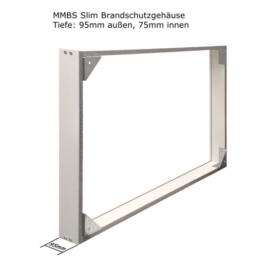 Indoor LCD LED Schutzgehaeuse Slim mit Brandschutz