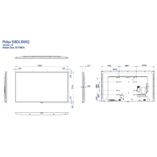 Philips 55BDL3050Q/00 4K UHD Display 55 Zoll (138,7 cm)
