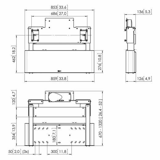 WE5064 Motorisierter Wandhalter 42-86 Zoll