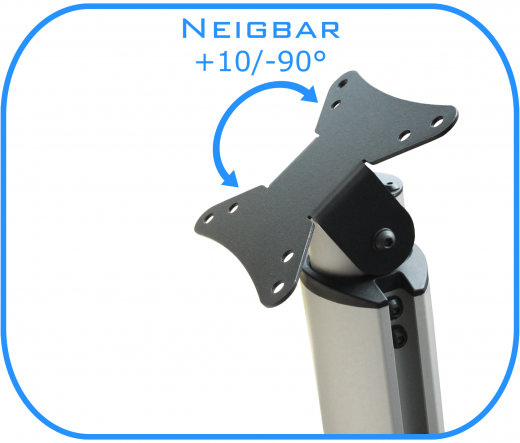 TV Standfuss MS127/200 fuer Monitore bis 32 Zoll hoehenverstellbar