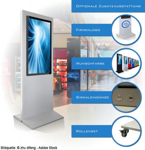 Digital Poster Werbestele MMLS43T 43 Zoll mit Touchfunktion