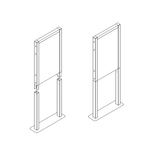 Monitor Standfuß mit Bodenbefestigung für 55 Zoll Display OM55N-D