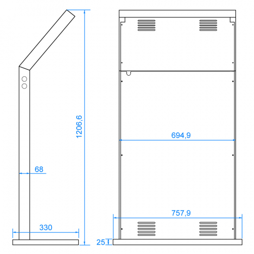 Kiosksystem Info Terminal DWD 27 Zoll Touch