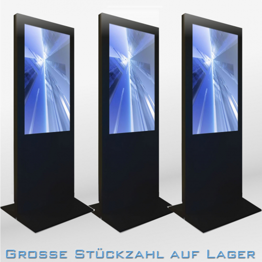 Digital Poster Werbestele MMLS55DB 55 Zoll Leihgeraet Schwarz/Silber