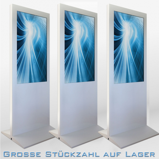 Digital Poster Werbestele MMLS55DB 55 Zoll Leihgeraet Schwarz/Silber