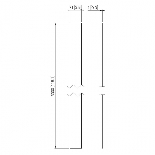 PFA9107 Weiße Abdeckstreifen für Profile der PUC 25xx-Serie
