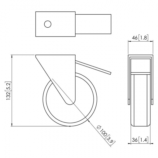 Schwerlast Rollenset PFA9114 für extra schwere Displays