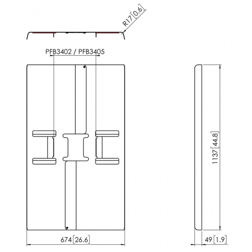 PFA9121 Rückwandabdeckung 50 bis 55 Zoll