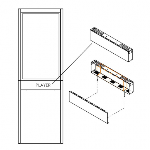 Player-Box Gehäuse für die Standfüße OMN-STAND