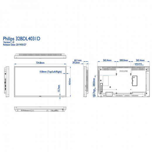 Philips 32BDL4031D/00 Public Info Display 32 Zoll (81,28 cm)