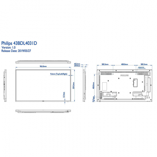 Philips 43BDL4031D/00 Public Info Display 43 Zoll (108,00 cm)