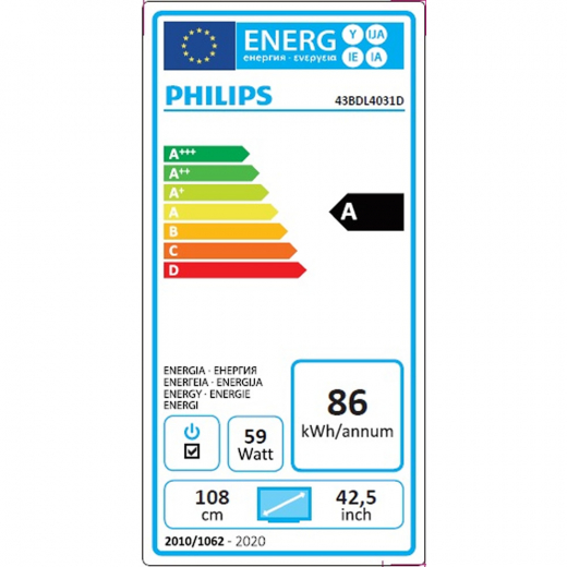 Philips 43BDL4031D/00 Public Info Display 43 Zoll (108,00 cm)