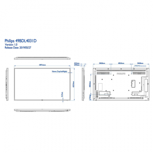 Philips 49BDL4031D/00 Public Info Display 49 Zoll (124,26 cm)