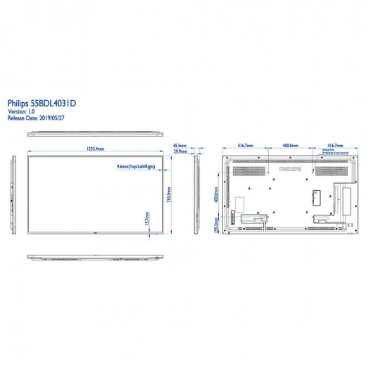 Philips 55BDL4031D/00 Public Info Display 55 Zoll (138,68 cm)
