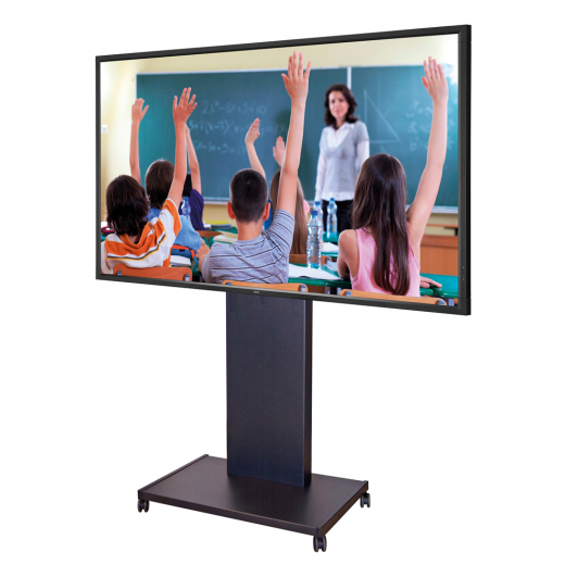 Elektrisch hoehenverstellbarer Rollwagen fuer Displays von 71-110 Zoll