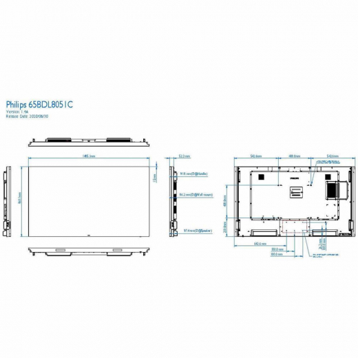 Philips C-Line Konferenz Display 86BDL8051C 86 Zoll
