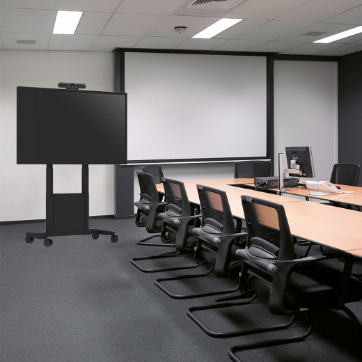 Hochwertiges und mobiles Videokonferenzsystem mit 55 Zoll Touch Display