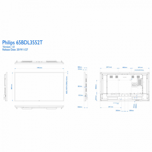 Philips 65BDL3552T Whiteboard Display 65 Zoll (165,10 cm)