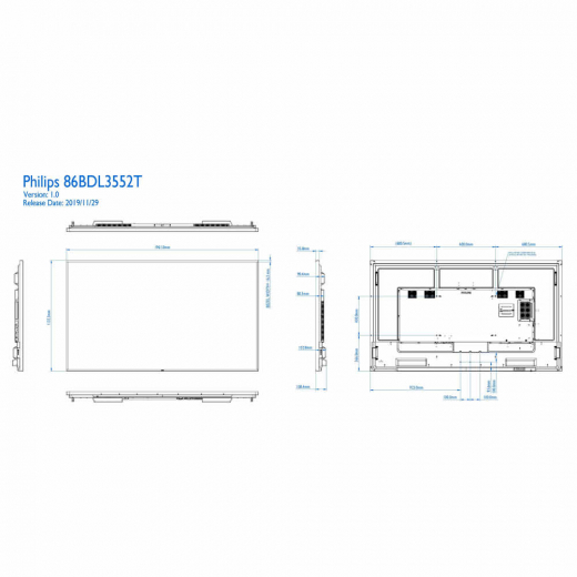 Philips 86BDL3552T Whiteboard Display 86 Zoll (217,4 cm)