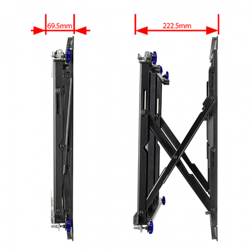 Schlanke Pop-Out Wandhalterung MM8312 mit gedämpften Auszug