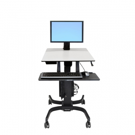 Ergotron WorkFit-C Sitz Steh Arbeitsplatz bis 30 Zoll Monitore