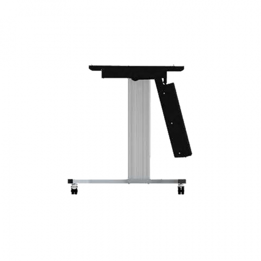 Mobile hoehenverstellbare und schraegstellbare Monitorhalterung