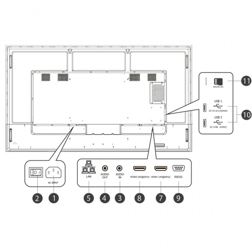 Hisense Digital Signage Monitor 86 Zoll 86B4E30T