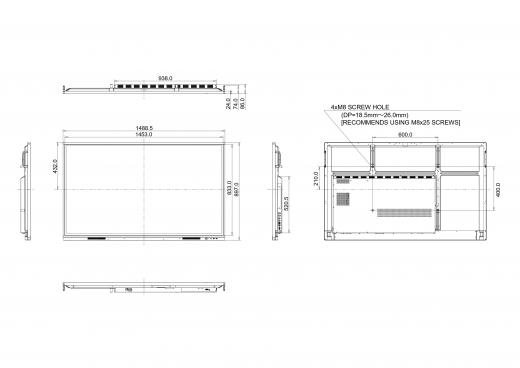 iiyama ProLite TE6502MIS-B1AG 65 Zoll Touchdisplay mit integrierter Whiteboard Funktion