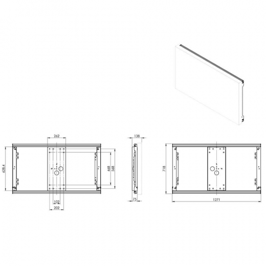 Vogels POW 1602 Outdoor Wandhalterung fuer LG 55XE4F