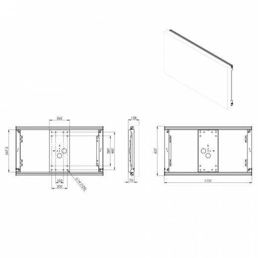 Vogels POW 1601 Outdoor Wandhalterung für LG 49XE4F