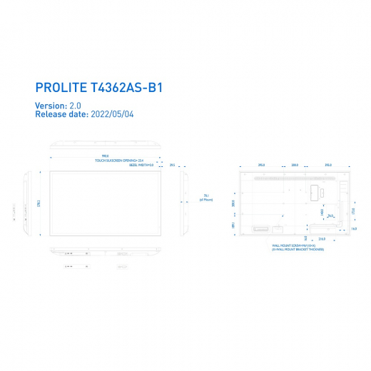 iiyama ProLite T4362AS-B1 43 Zoll UHD Touchdisplay mit integrierter Whiteboard Funktion