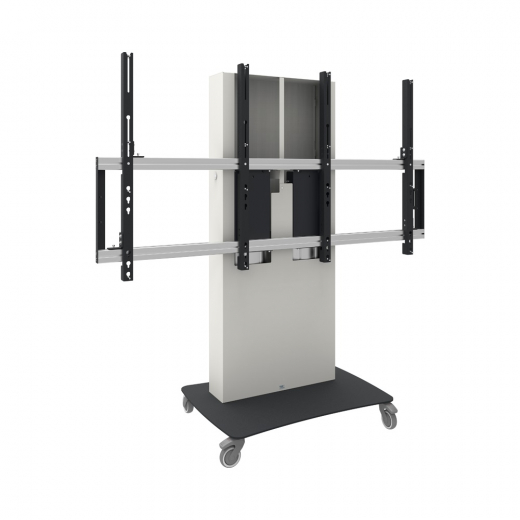 Mobile elektrisch hoehenverstellbare Videowall Halterung fuer 55 Zoll Displays
